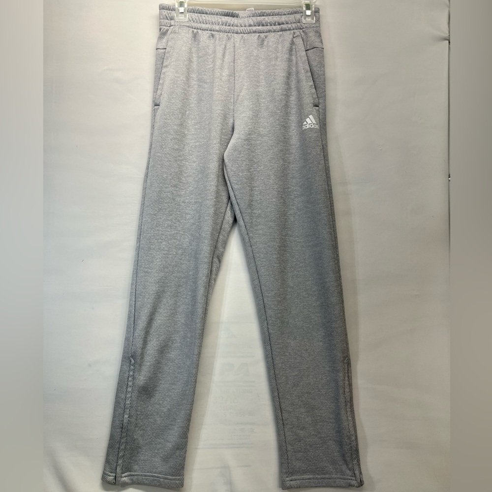 Adidas ATHLETIC Drawstring Waist Track Pants Youth UNISEX L GRAY PREOWNED